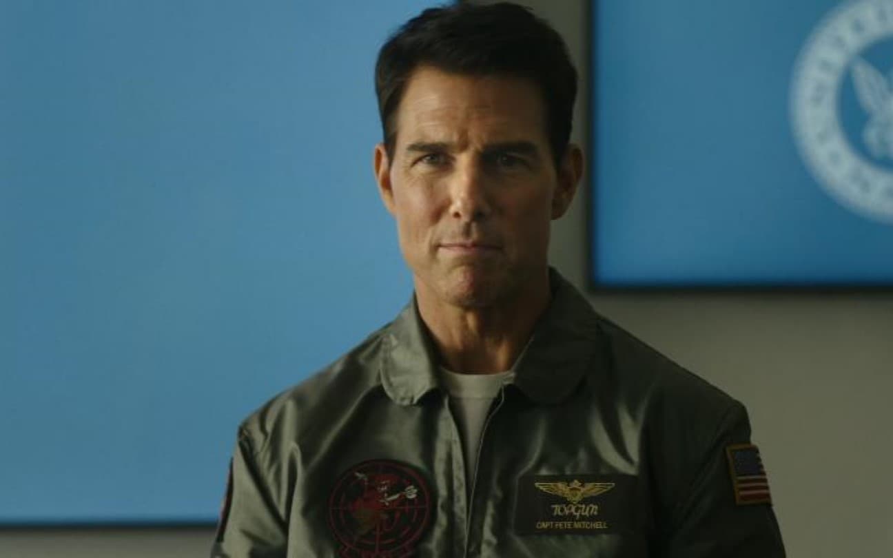 Tom Cruise em cena de Top Gun: Maverick