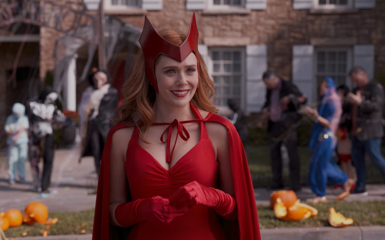 Elizabeth Olsen em cena de WandaVision