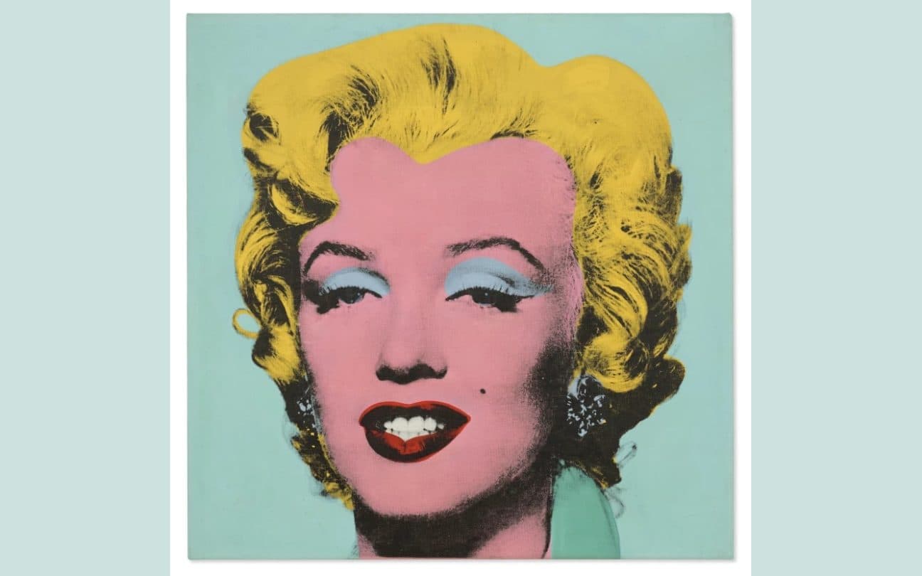 A pintura Shot Sage Blue Marilyn, de Andy Warhol