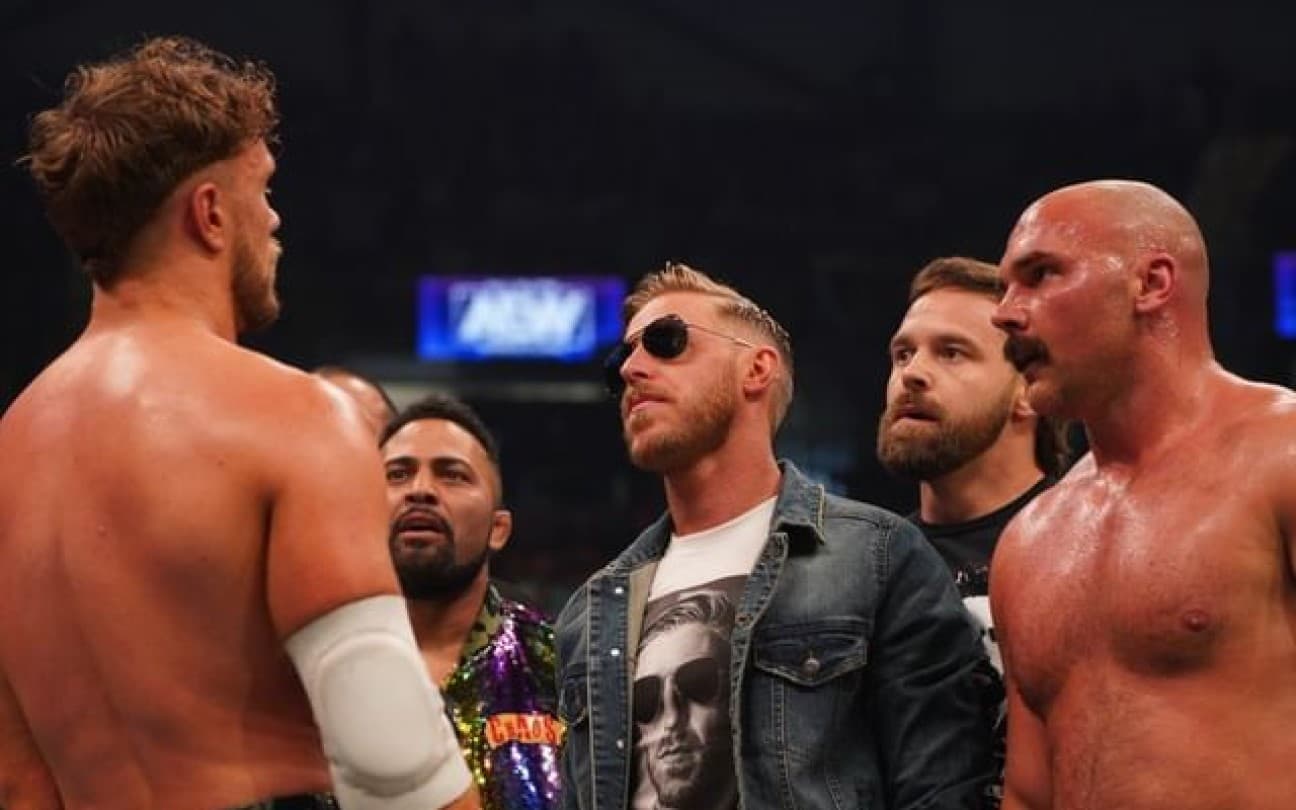 Os lutadores da AEW e NJPW antes da Forbidden Door