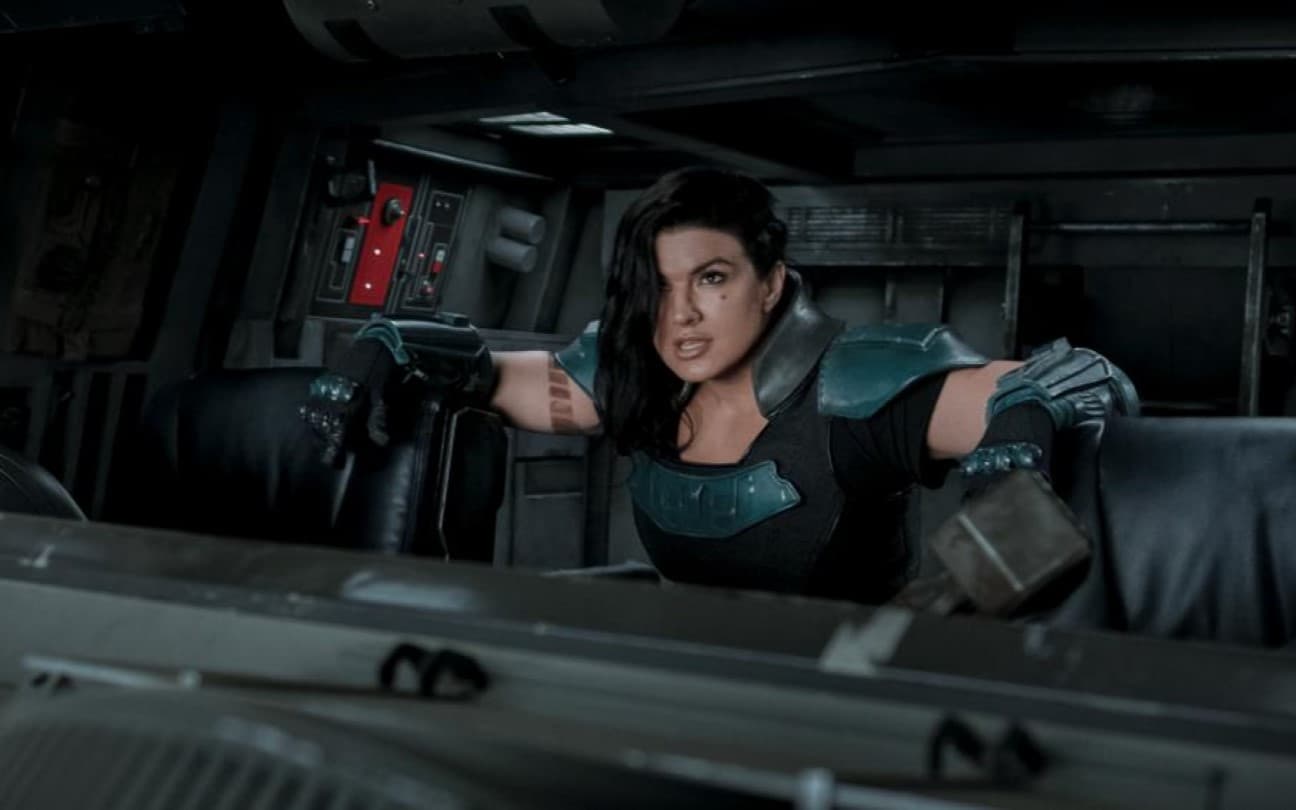 Gina Carano em cena de The Mandalorian