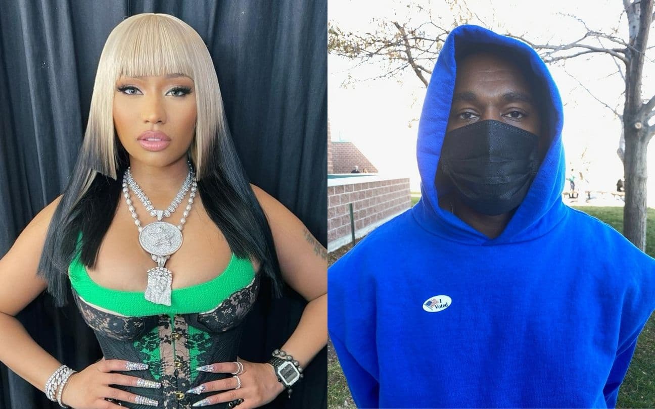 Montagem com Nicki Minaj e Kanye West