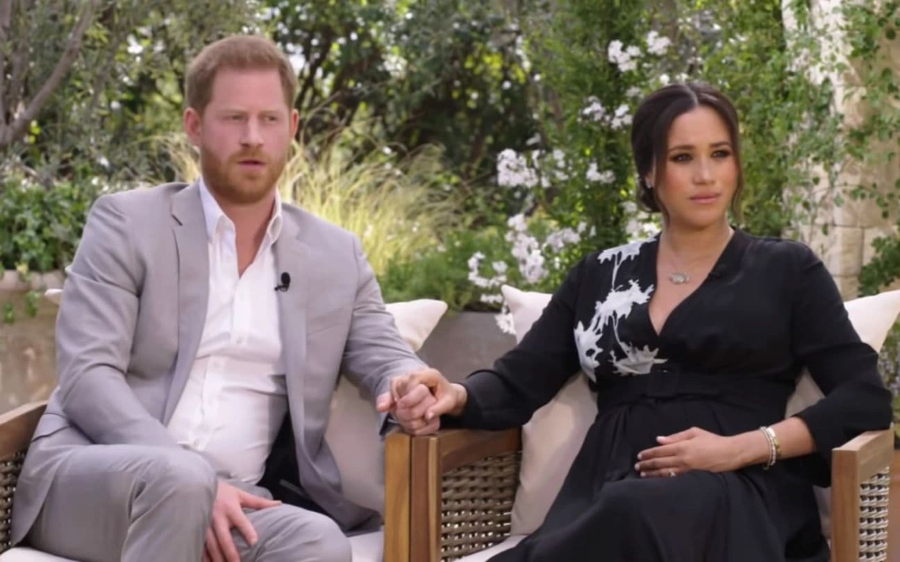 Príncipe Harry e Meghan Markle em entrevista a Oprah