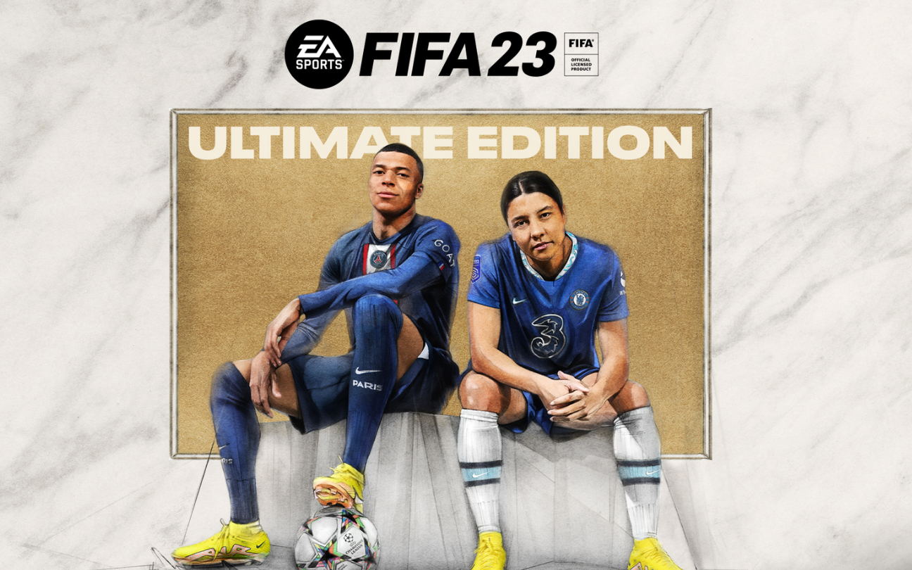 Mbappé e Sam Kerr na capa do Fifa 23