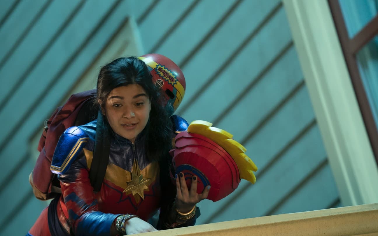 Iman Vellani em cena de Ms. Marvel