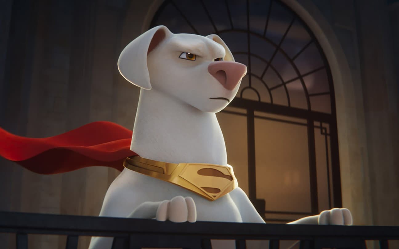 Krypto em cena de DC Liga dos Superpets