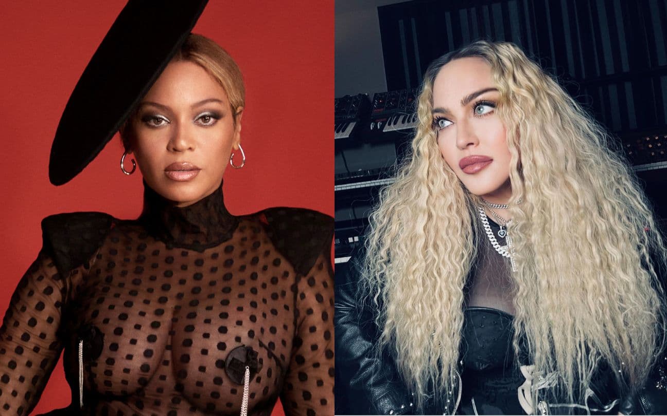 Montagem com Beyoncé e Madonna