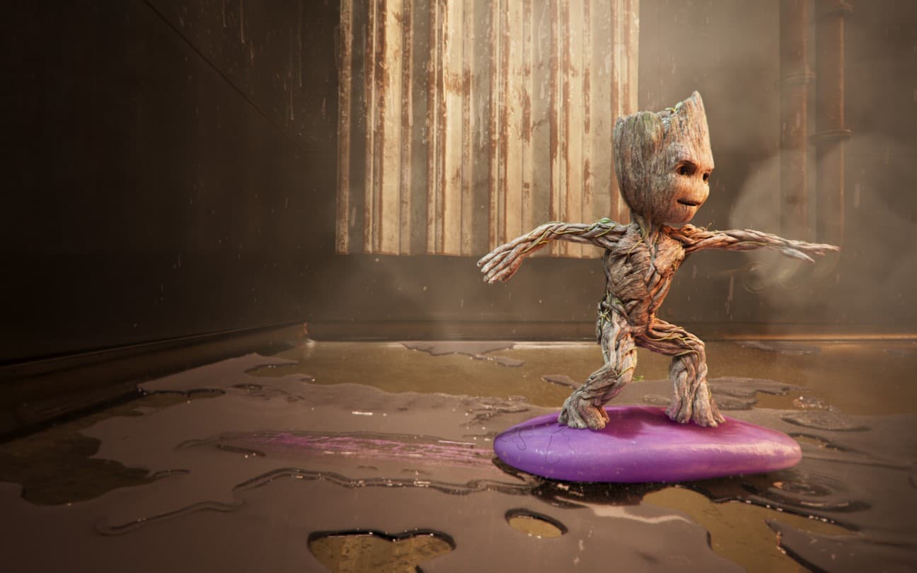 Membro dos Guardiões da Galáxia em cena de Eu Sou Groot