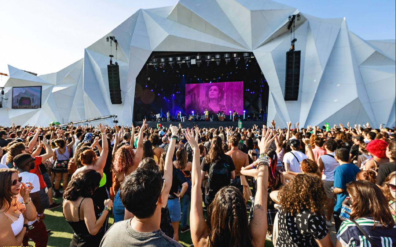 Palco Sunset do Rock in Rio em 2019, no show da banda Francisco, el Hombre