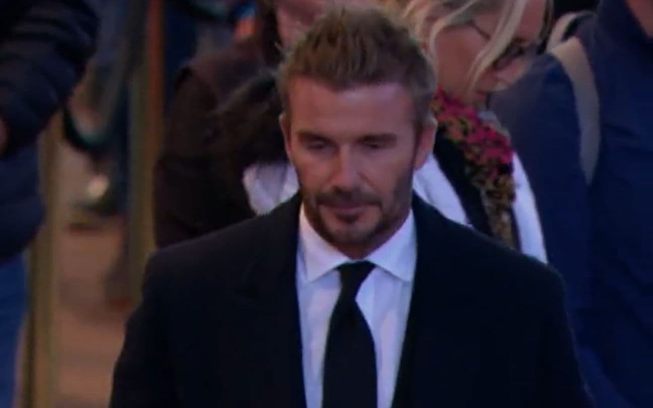 David Beckham no velório da rainha