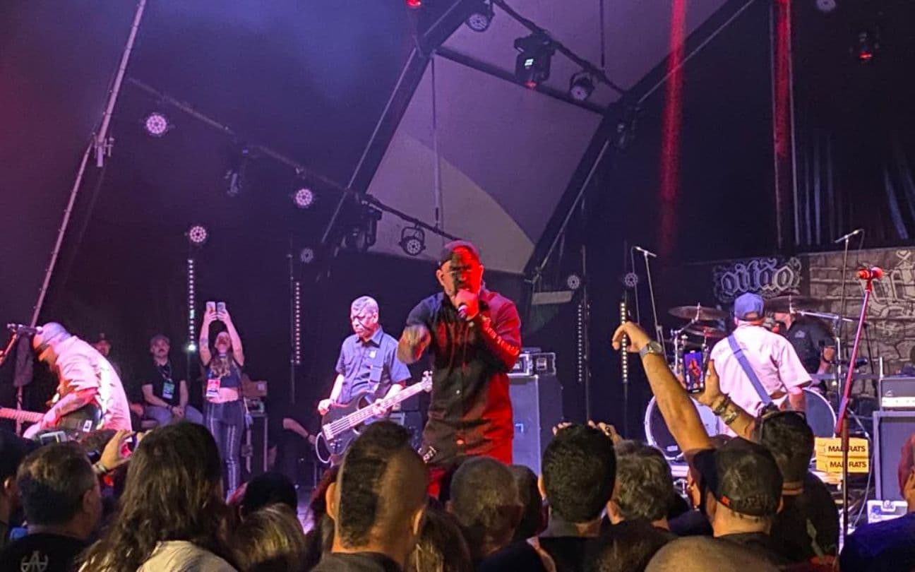 Chef Herique Fogaça em show da Oitão no Rock in Rio