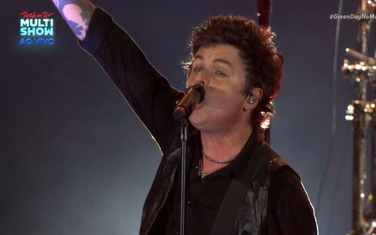 Billie Joe Armstrong no show do Green Day no Rock in Rio