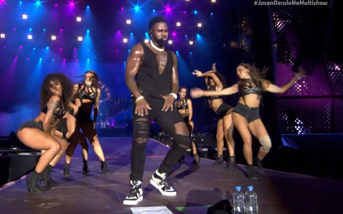 Jason Derulo dança Ai Preto no Rock in Rio