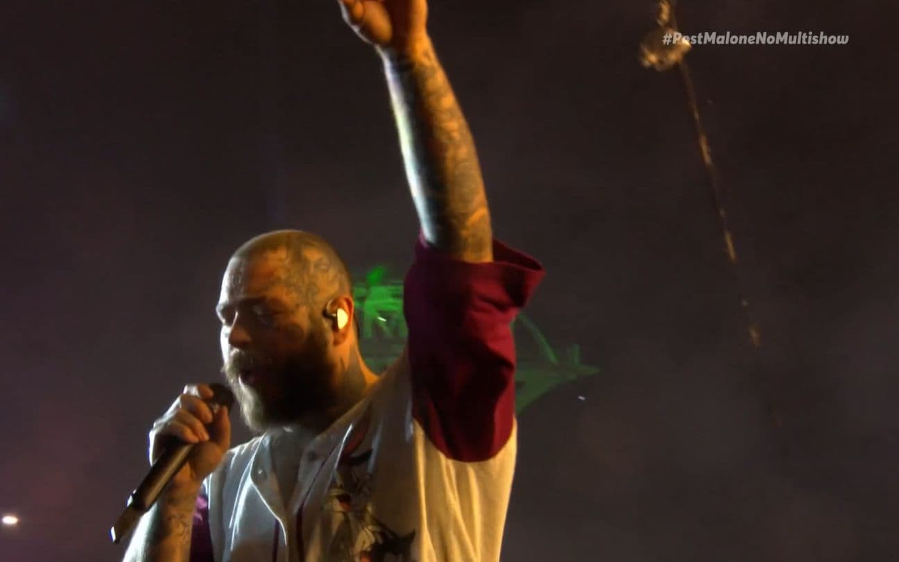 Post Malone durante show no Rock in Rio