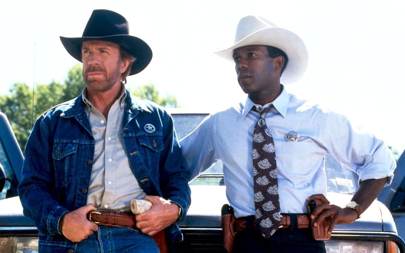 Chuck Norris e Clarence Gilyard Jr. em Walker, Texas Ranger