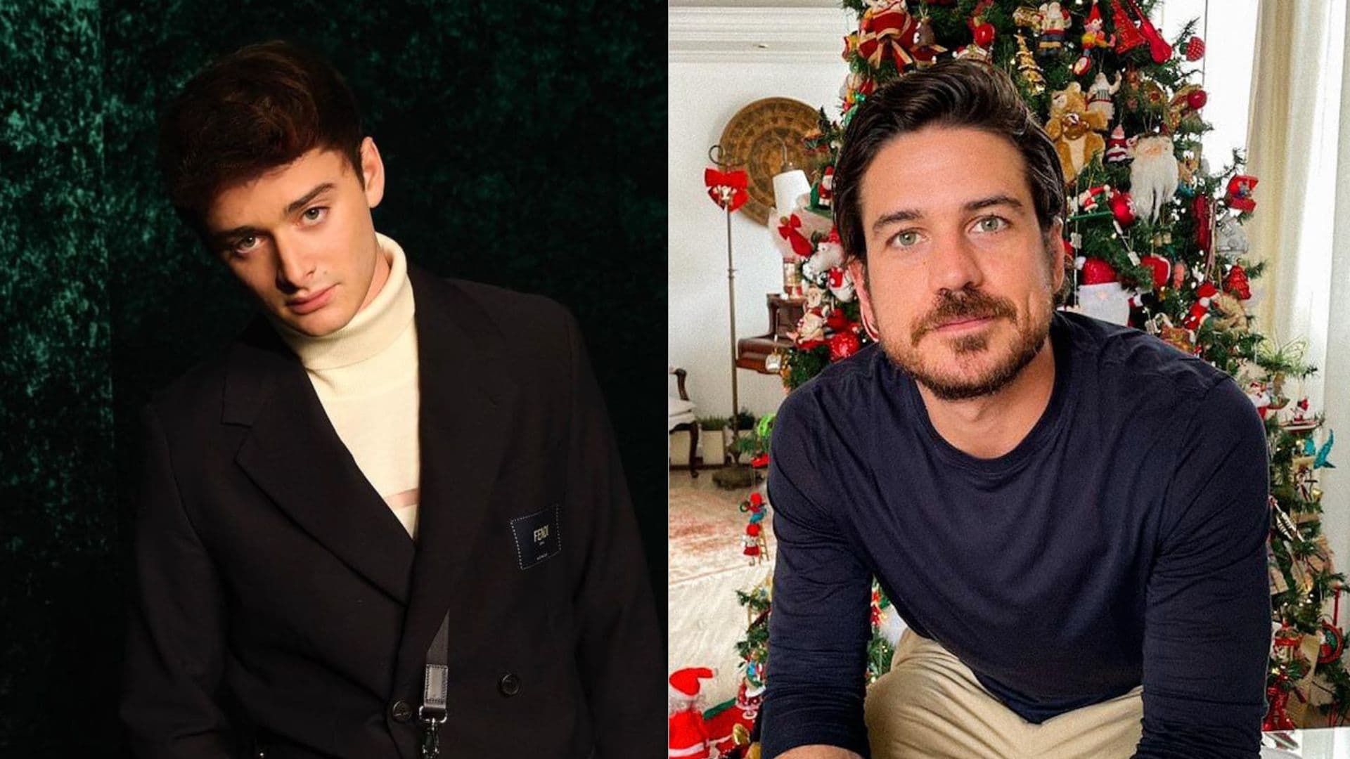 Montagem com fotos de Noah Schnapp e Marco Pigossi