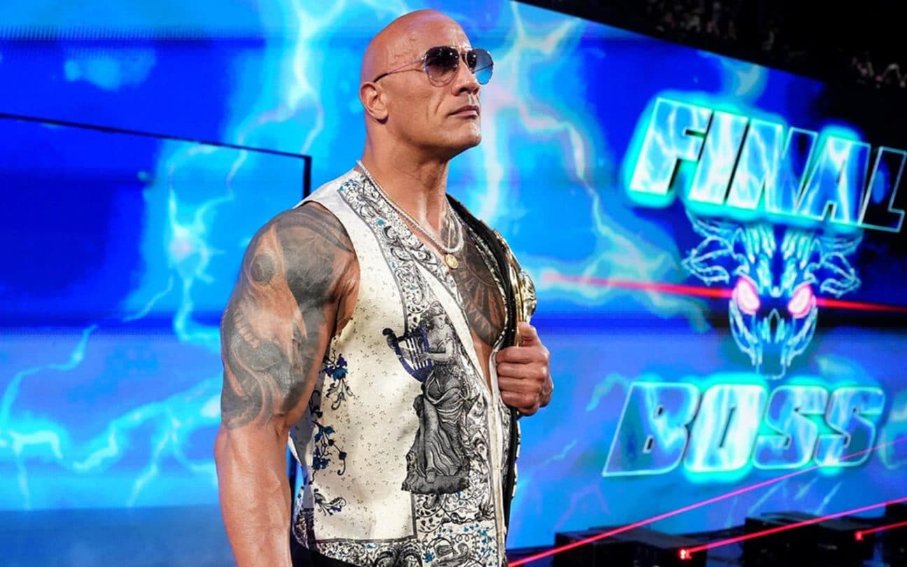 The Rock no palco da WWE