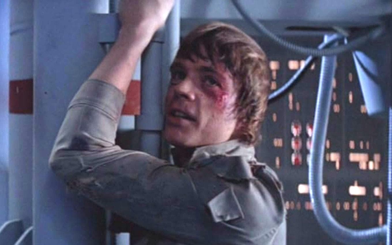 Mark Hamill em cena de Star Wars 5