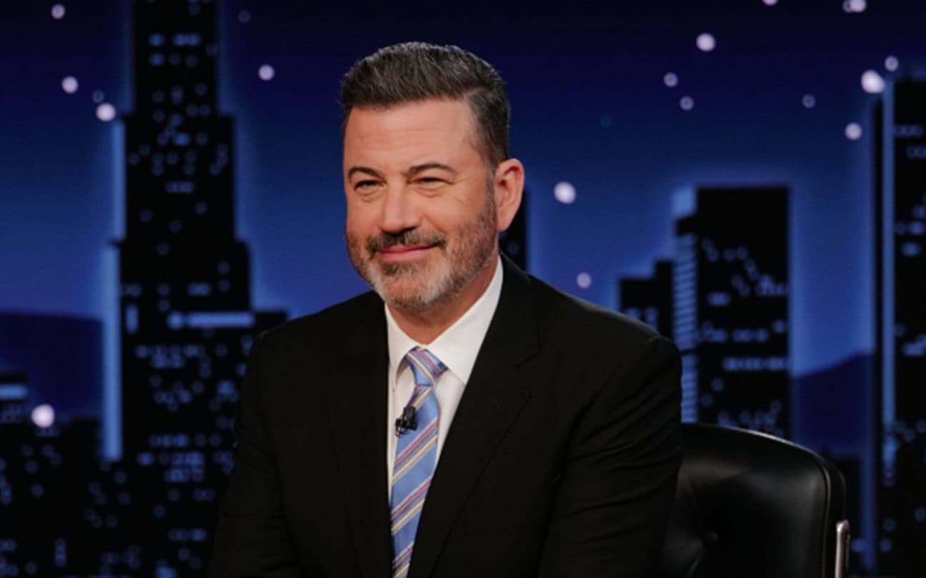 O apresentador Jimmy Kimmel em seu talk show