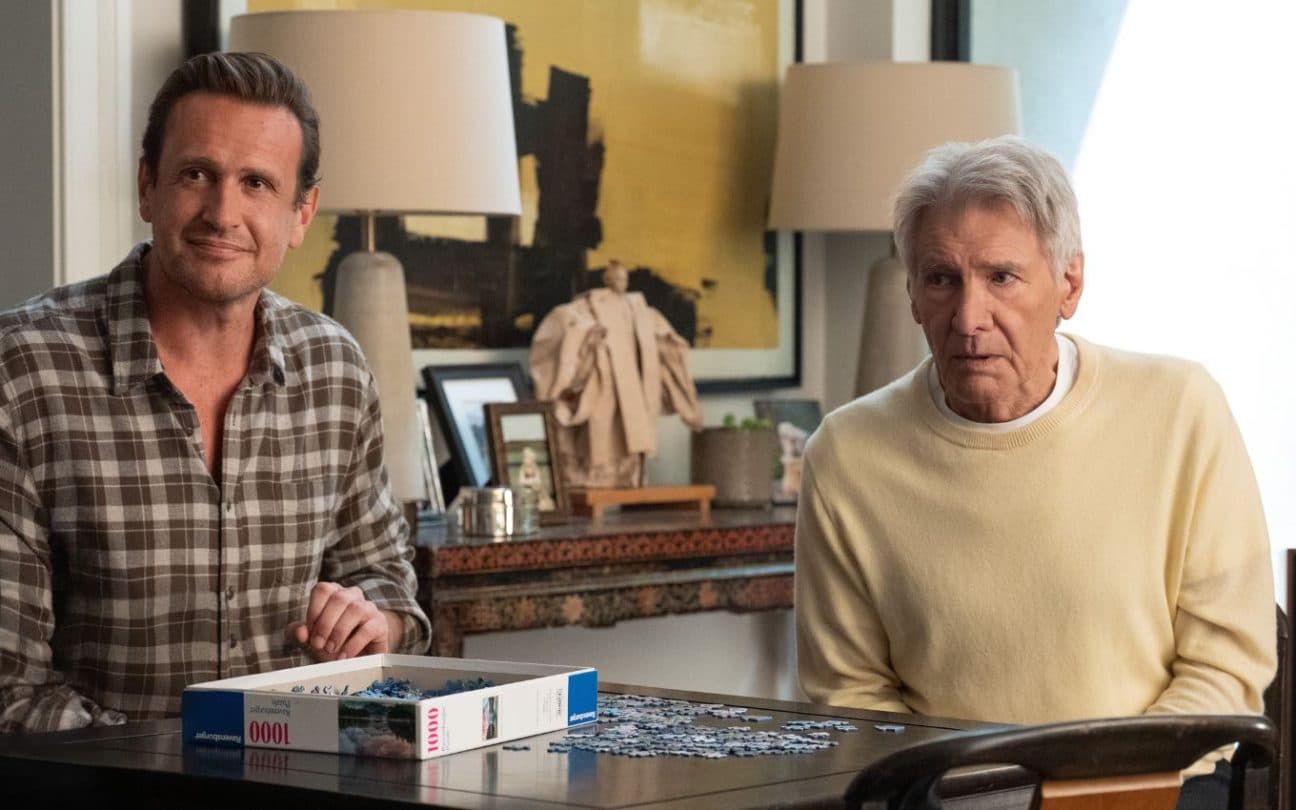 Jason Segel e Harrison Ford em Falando a Real