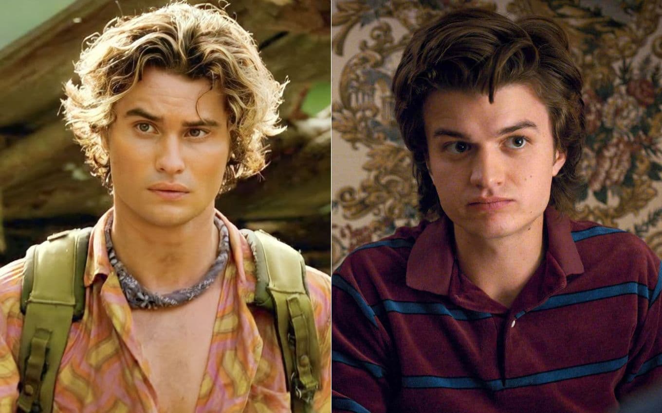 Chase Stokes em Outer Banks e Joe Keery em Stranger Things