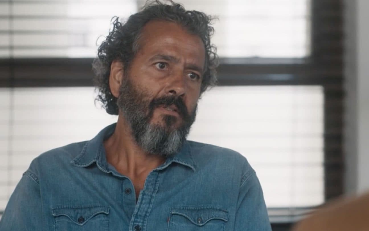 O ator Marcos Palmeira caracterizado como José Leôncio em Pantanal