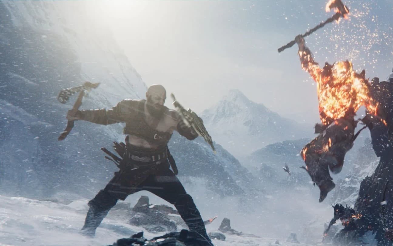 Kratos em cena de God of War Ragnarök