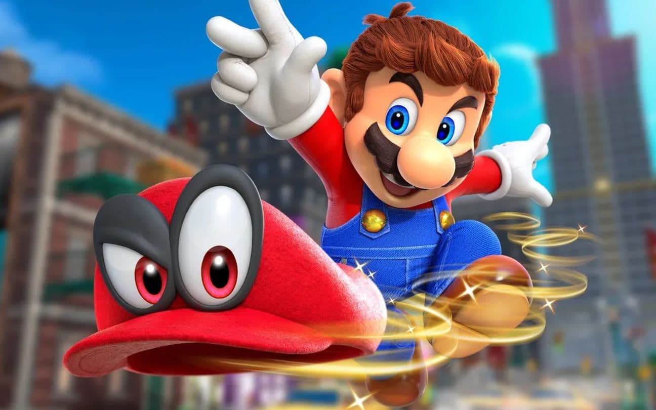 Mario em cena do game Super Mario Odyssey