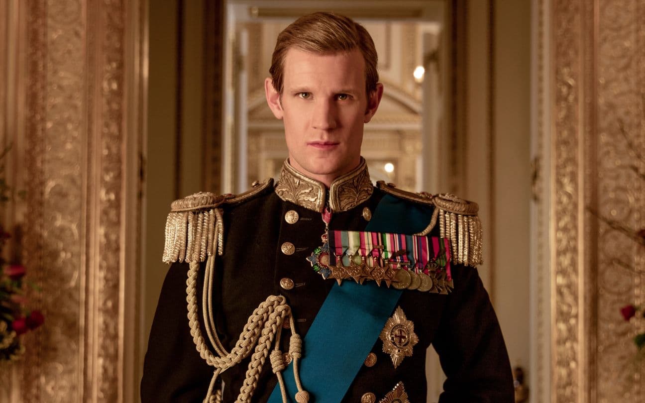 Matt Smith no papel de Príncipe Philip em The Crown