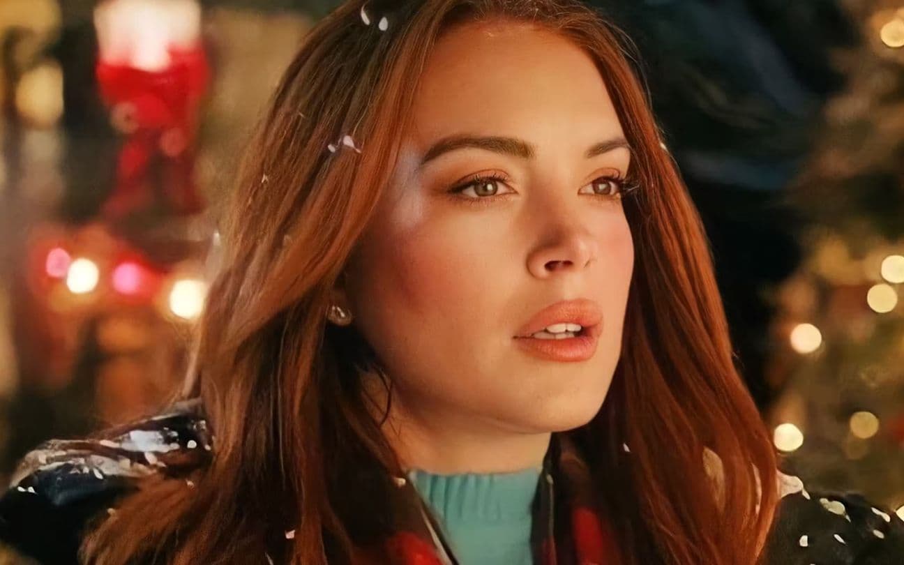 Lindsay Lohan no filme Uma Quedinha de Natal