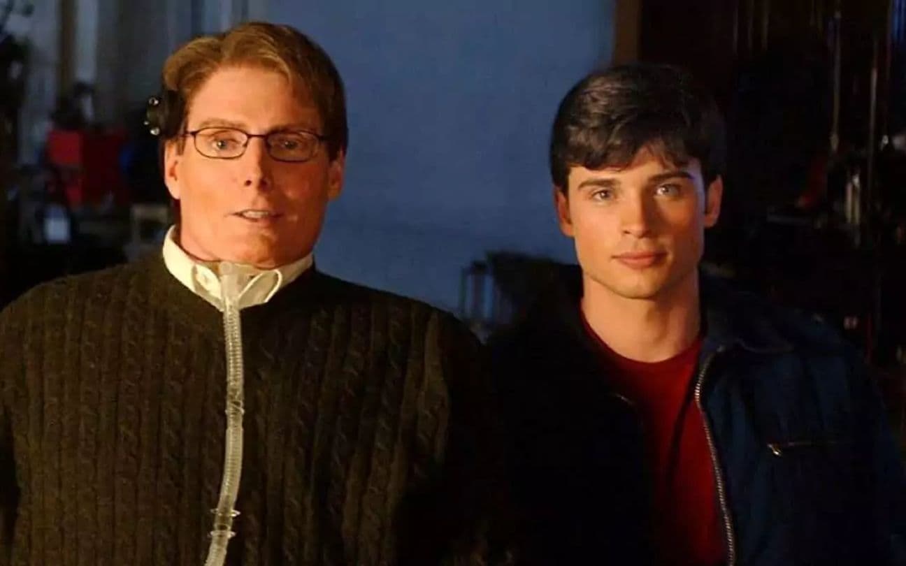 Christopher Reeve e Tom Welling em Smallville