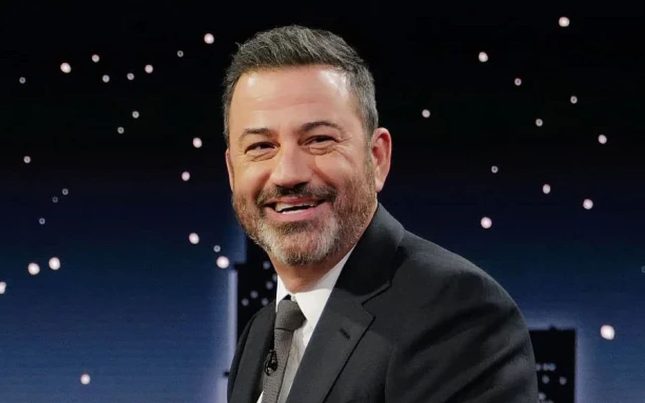 O apresentador Jimmy Kimmel em seu talk show