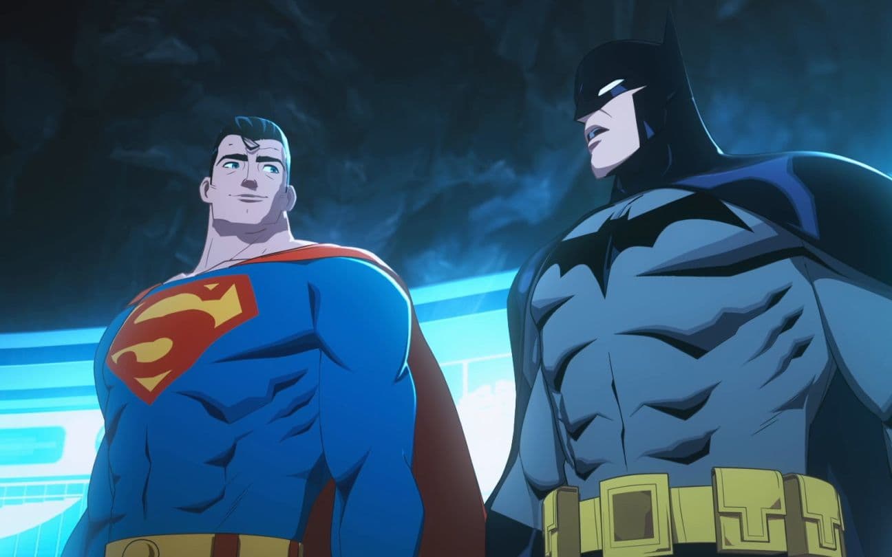 Cena da animação Batman e Superman: Batalha dos Superfilhos