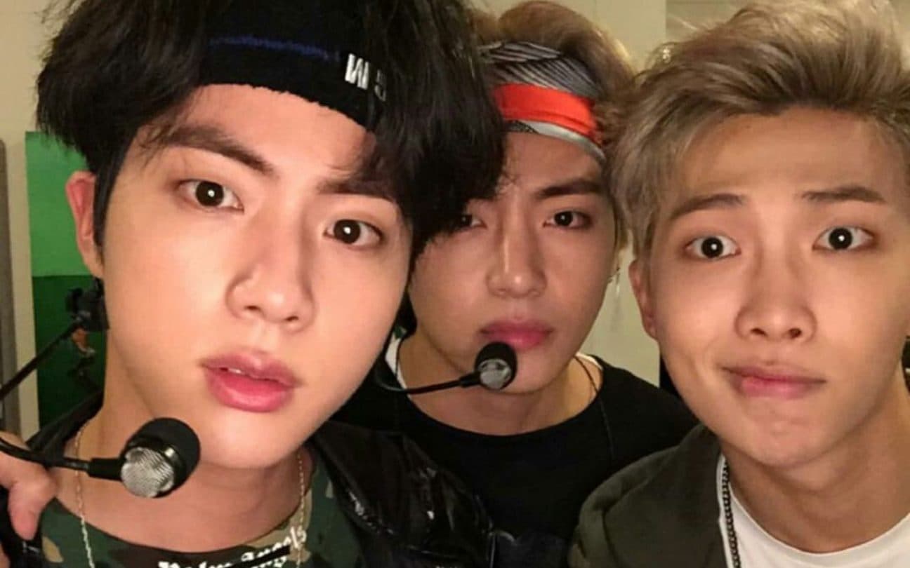 Jin, RM e V do BTS