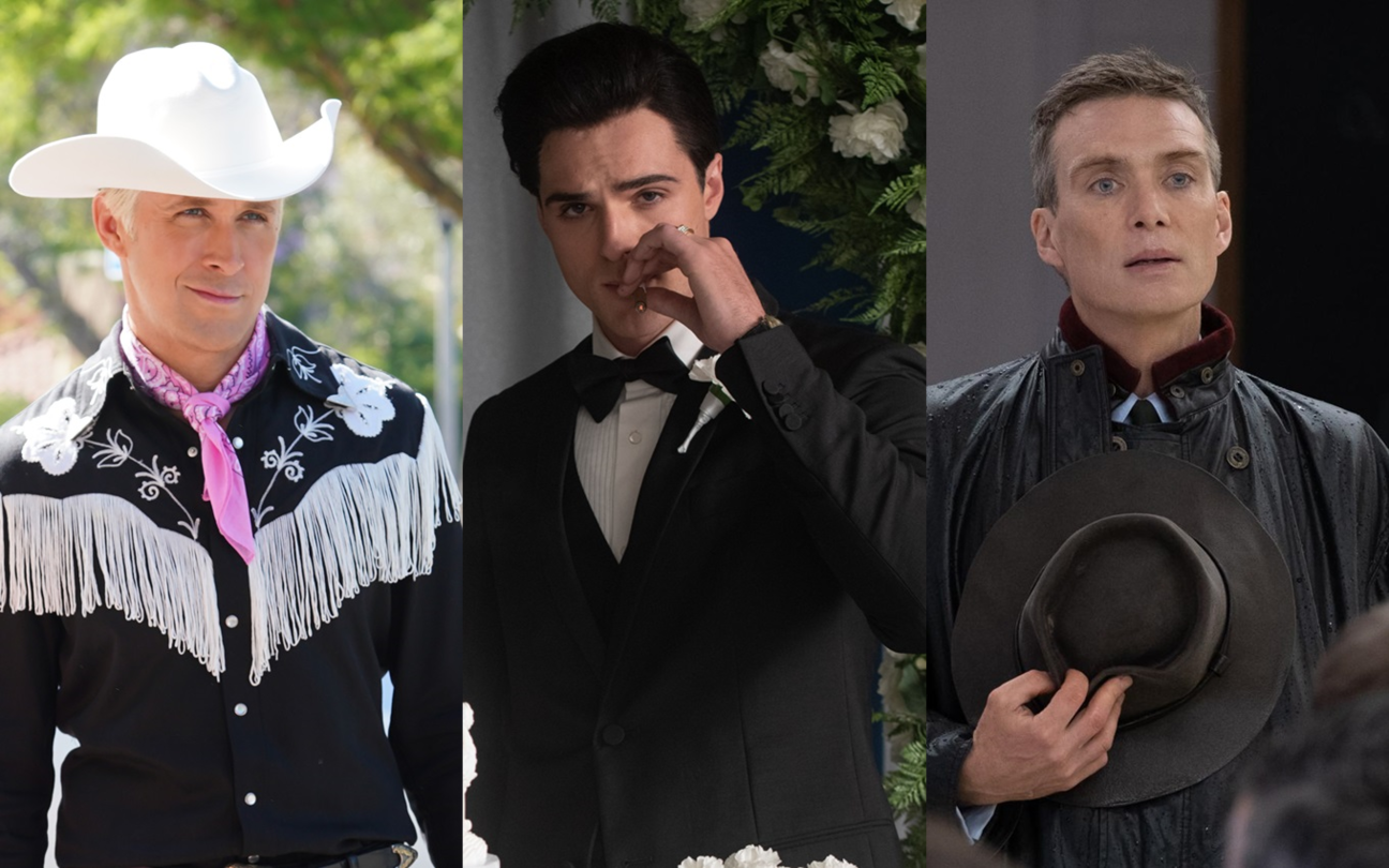 Montagem com Ryan Gosling, Jacob Elordi e Cillian Murphy, os melhores atores de 2023