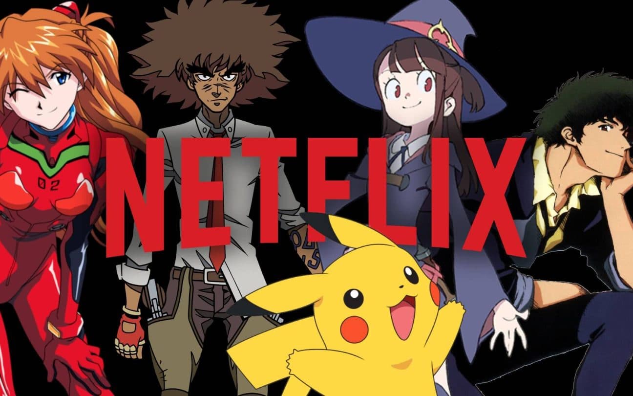 Montagem com animes da Netflix