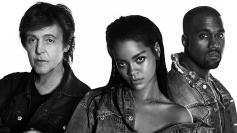 Paul McCartney, RIhanna e Kanye West se reuniram em parceria inusitada