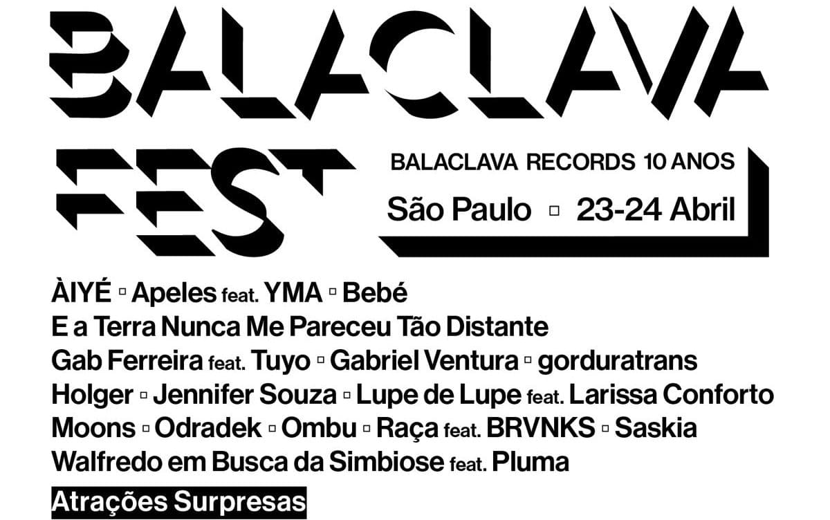 Balaclava Fest: o line-up do evento