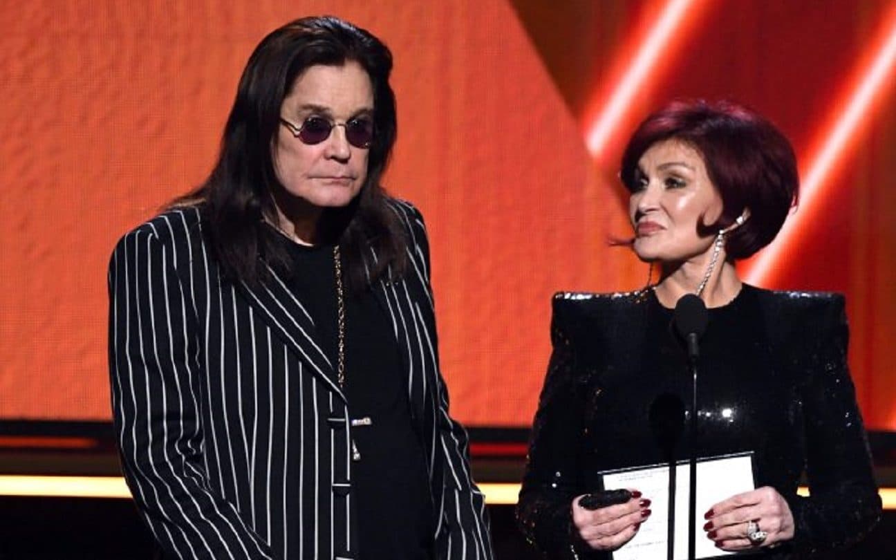 Ozzy Osbourne e Sharon durante cerimônia do Grammy