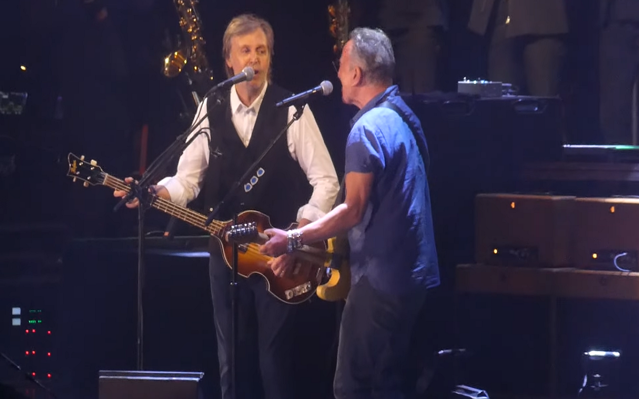 Paul McCartney e Bruce Springsteen em show nos EUA