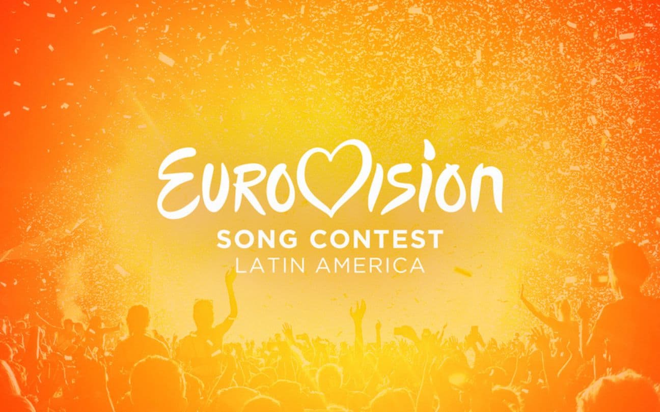 Imagem de divulgação com a frasr 'Eurovision Song Contest Latin America'
